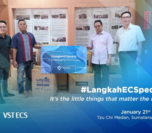 VST ECS Indonesia through #LangkahECSPeduli Delivered Essential Supplies to Flood Victims in Sumatra
